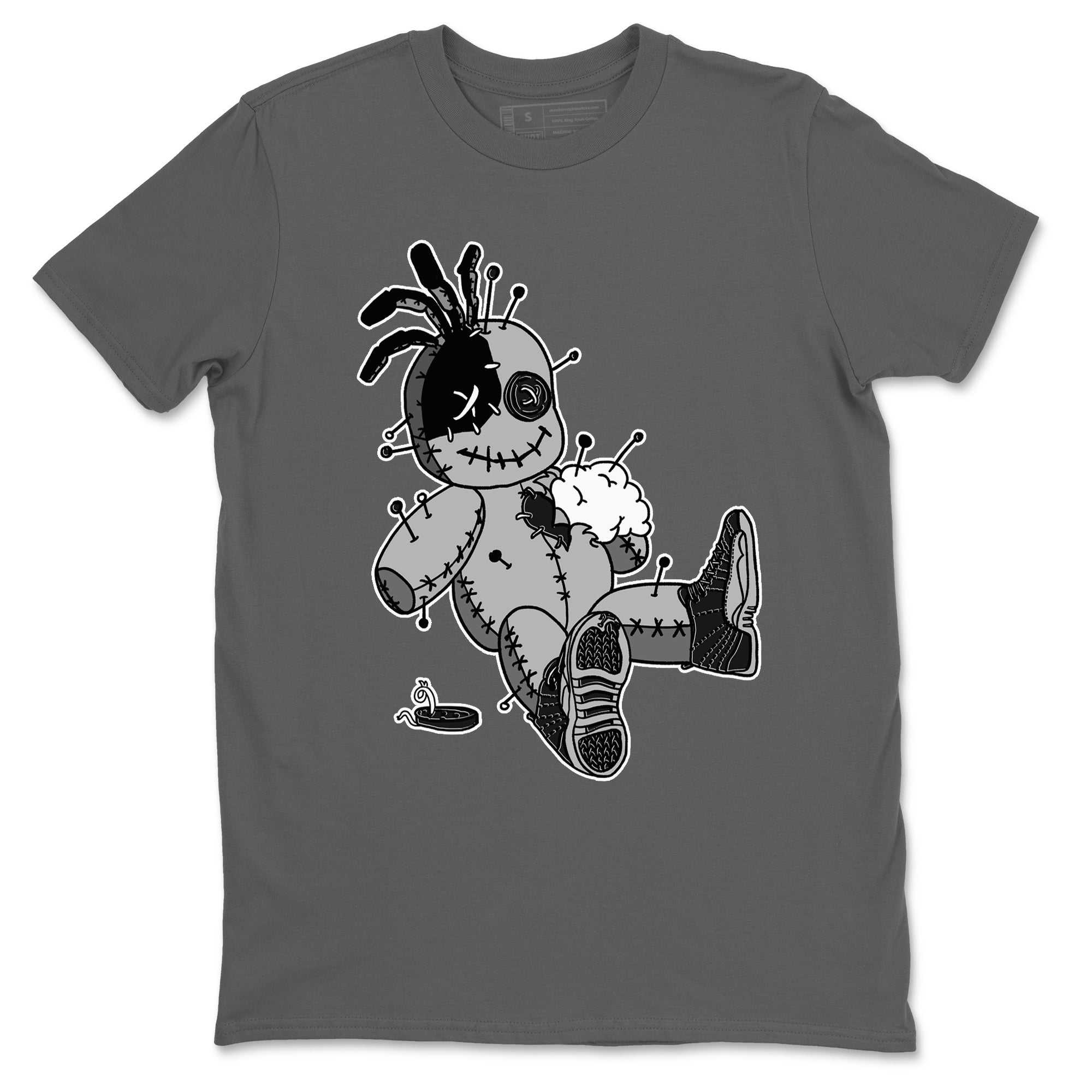 Voodoo Doll snkmatch Tees - Air Jordan 12 Black Wolf Grey