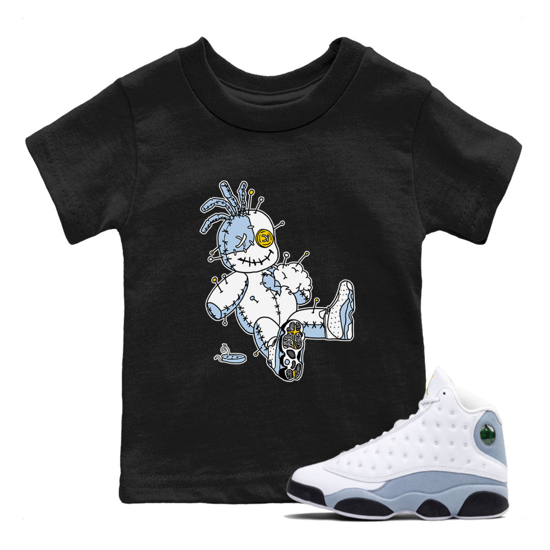 Voodoo Doll snkmatch Tees Kids - Air Jordan 13 Blue Grey