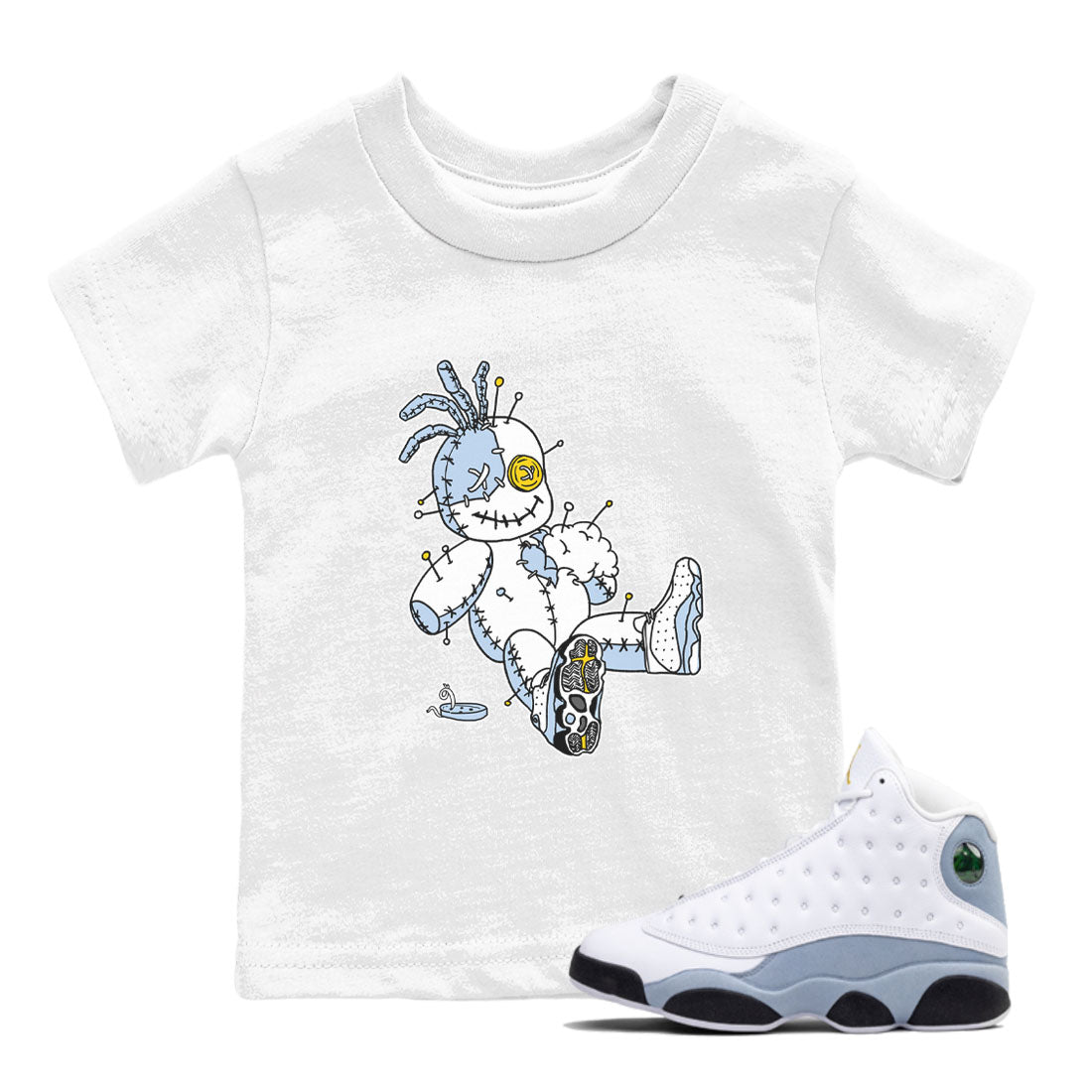Voodoo Doll snkmatch Tees Kids - Air Jordan 13 Blue Grey