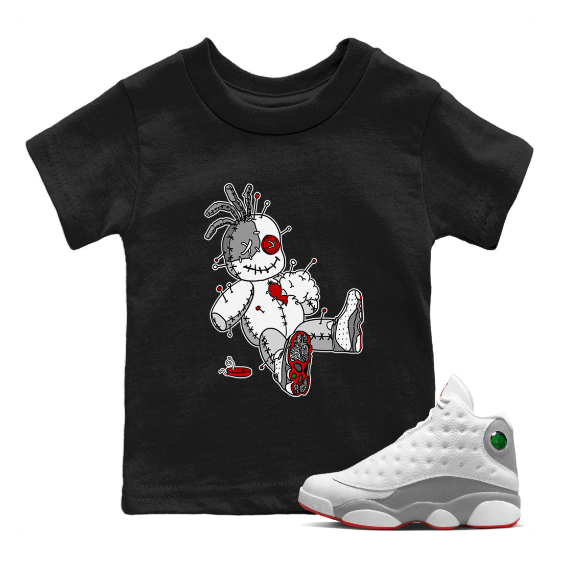 Voodoo Doll Kids Tops - Air Jordan 13 Wolf Grey