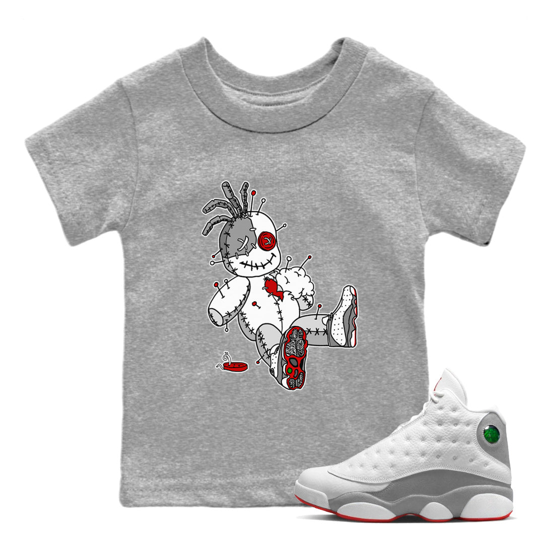 Voodoo Doll Kids Tops - Air Jordan 13 Wolf Grey