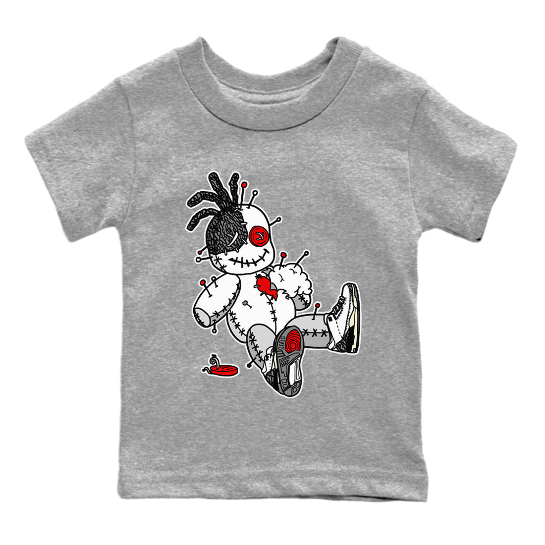 Voodoo Doll Kids Tops - Air Jordan 3 White Cement
