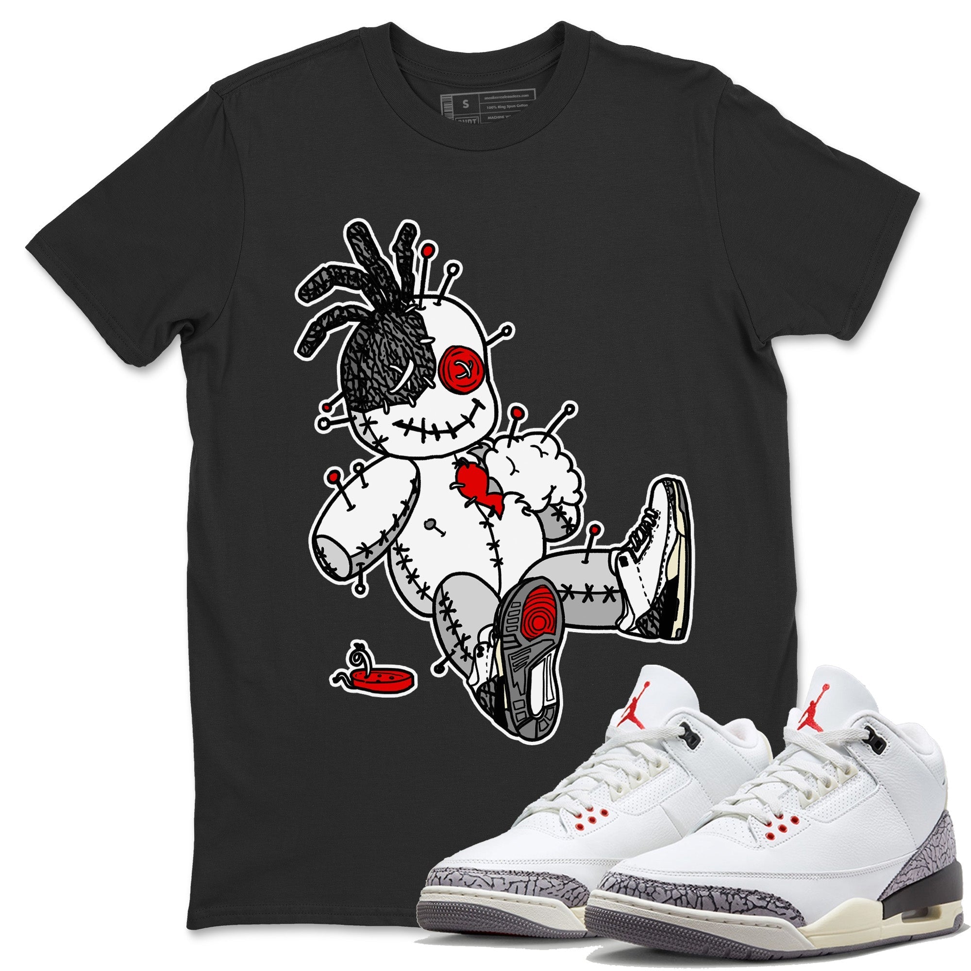 Voodoo Doll Unisex Tops - Air Jordan 3 White Cement