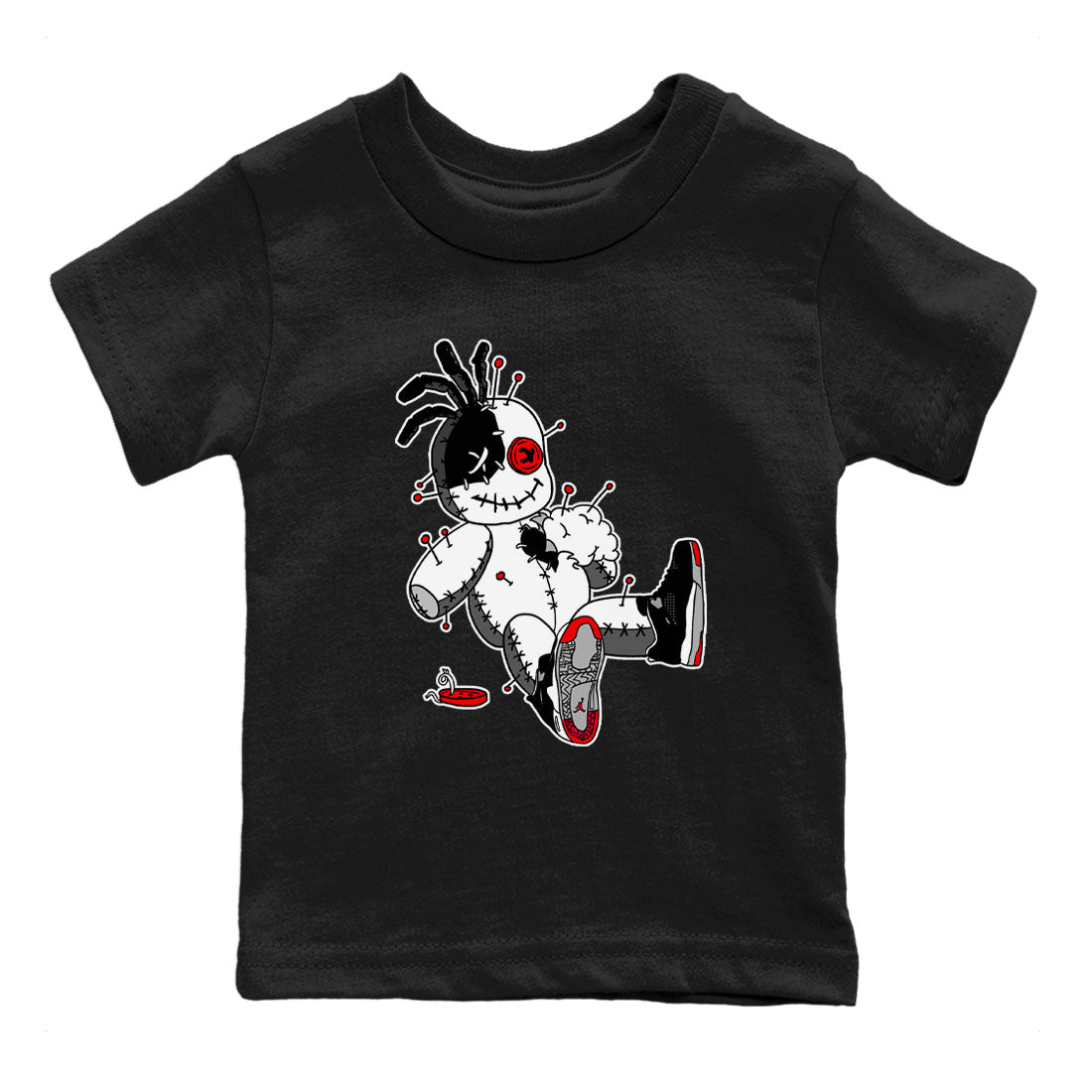 Voodoo Doll snkmatch Tees Kids - Air Jordan 4 Bred Reimagined