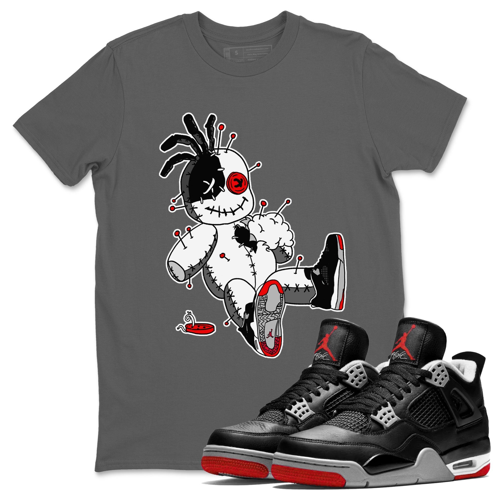 Voodoo Doll snkmatch Tees - Air Jordan 4 Bred Reimagined