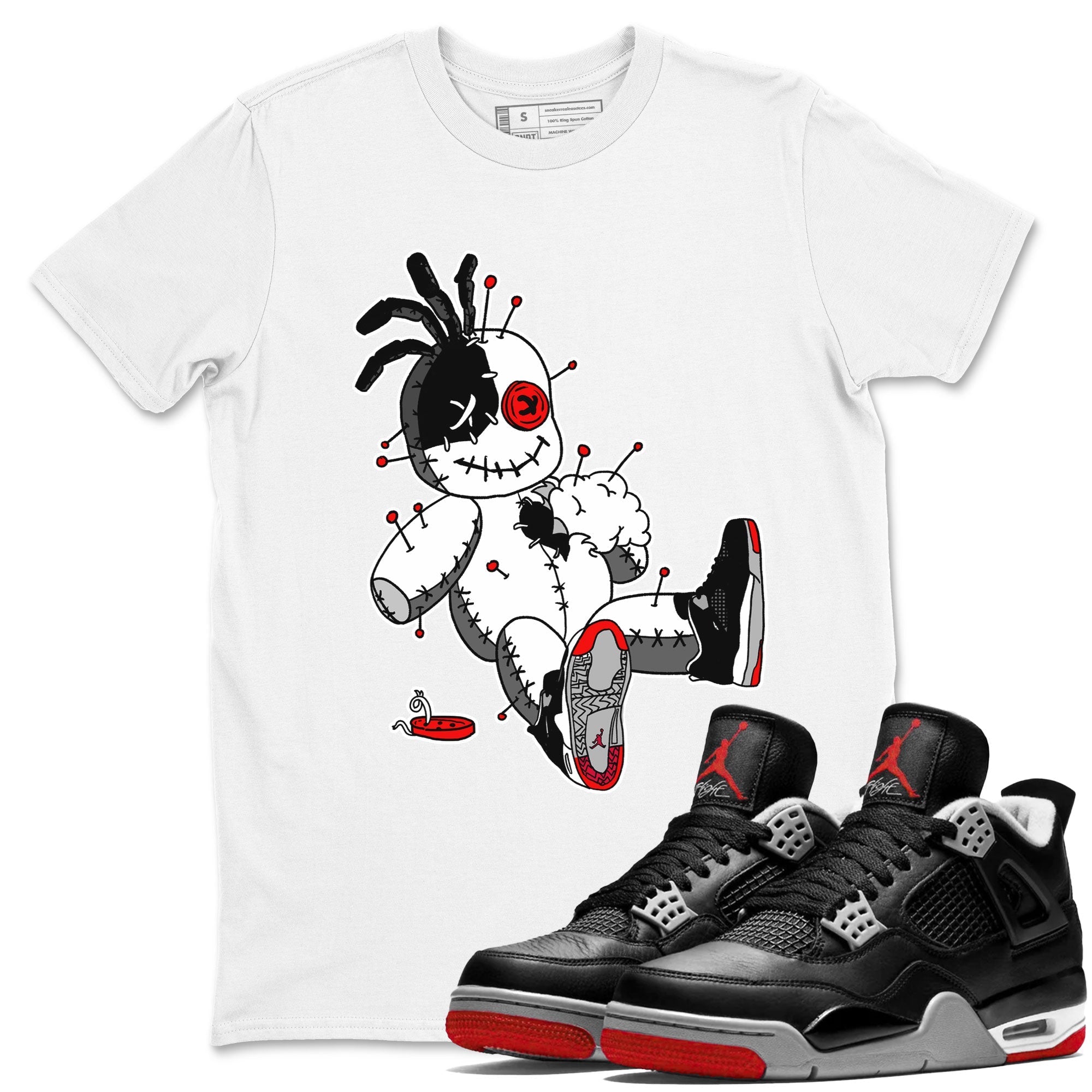Voodoo Doll snkmatch Tees - Air Jordan 4 Bred Reimagined