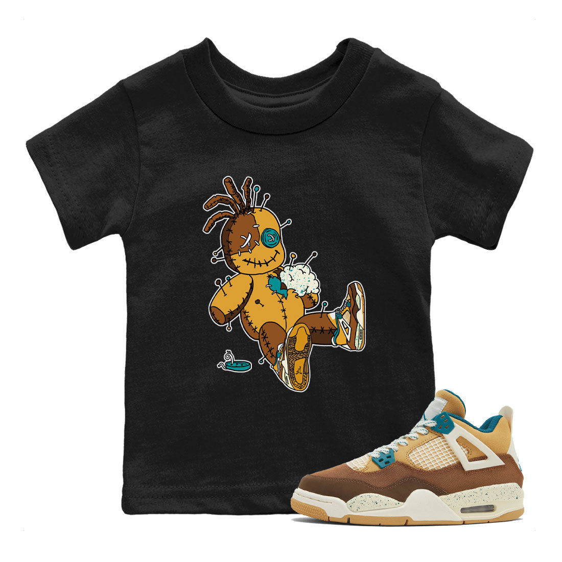 Voodoo Doll snkmatch Tee Kids - Air Jordan 4 Cacao Wow