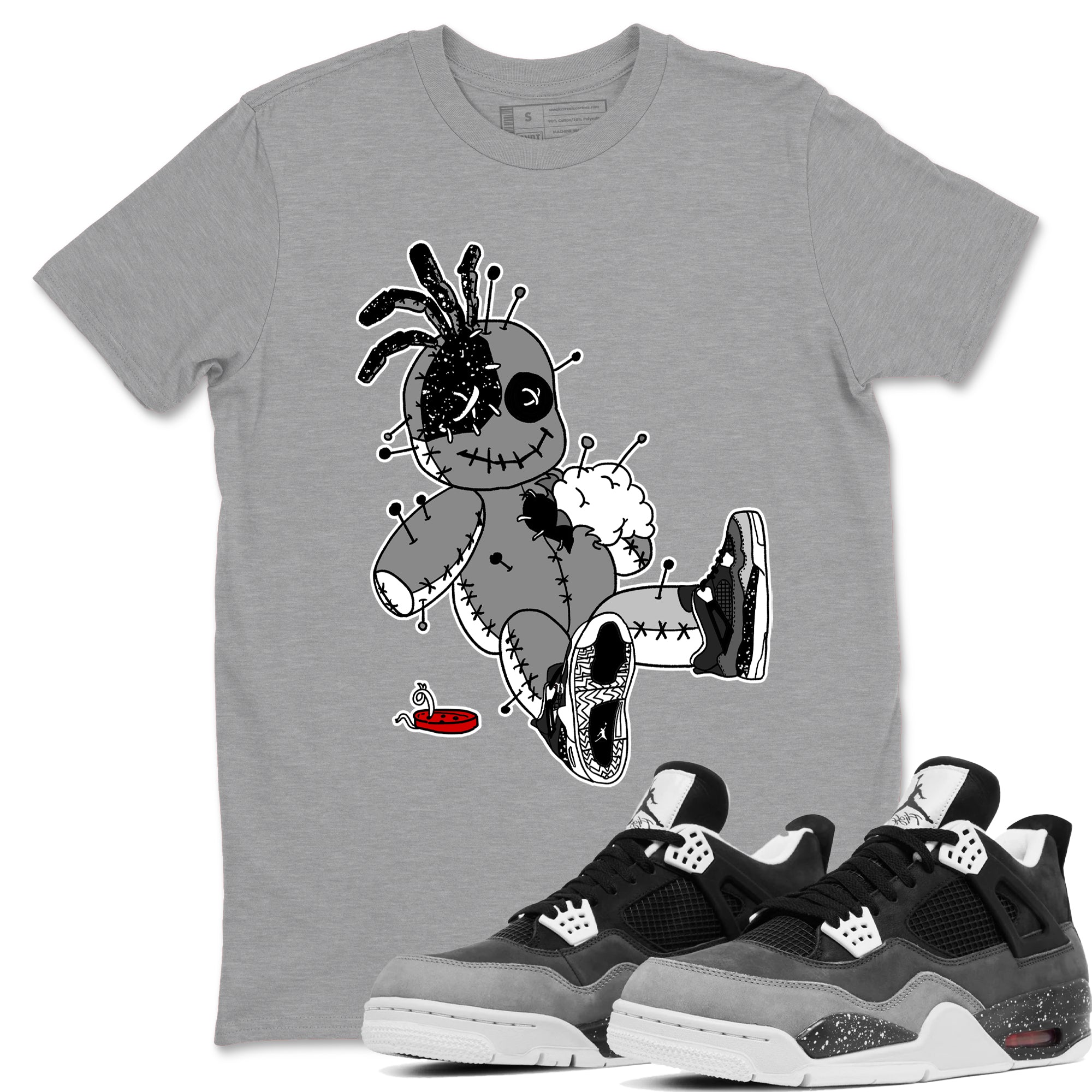 Voodoo Doll snkmatch Tees - Air Jordan 4 Fear