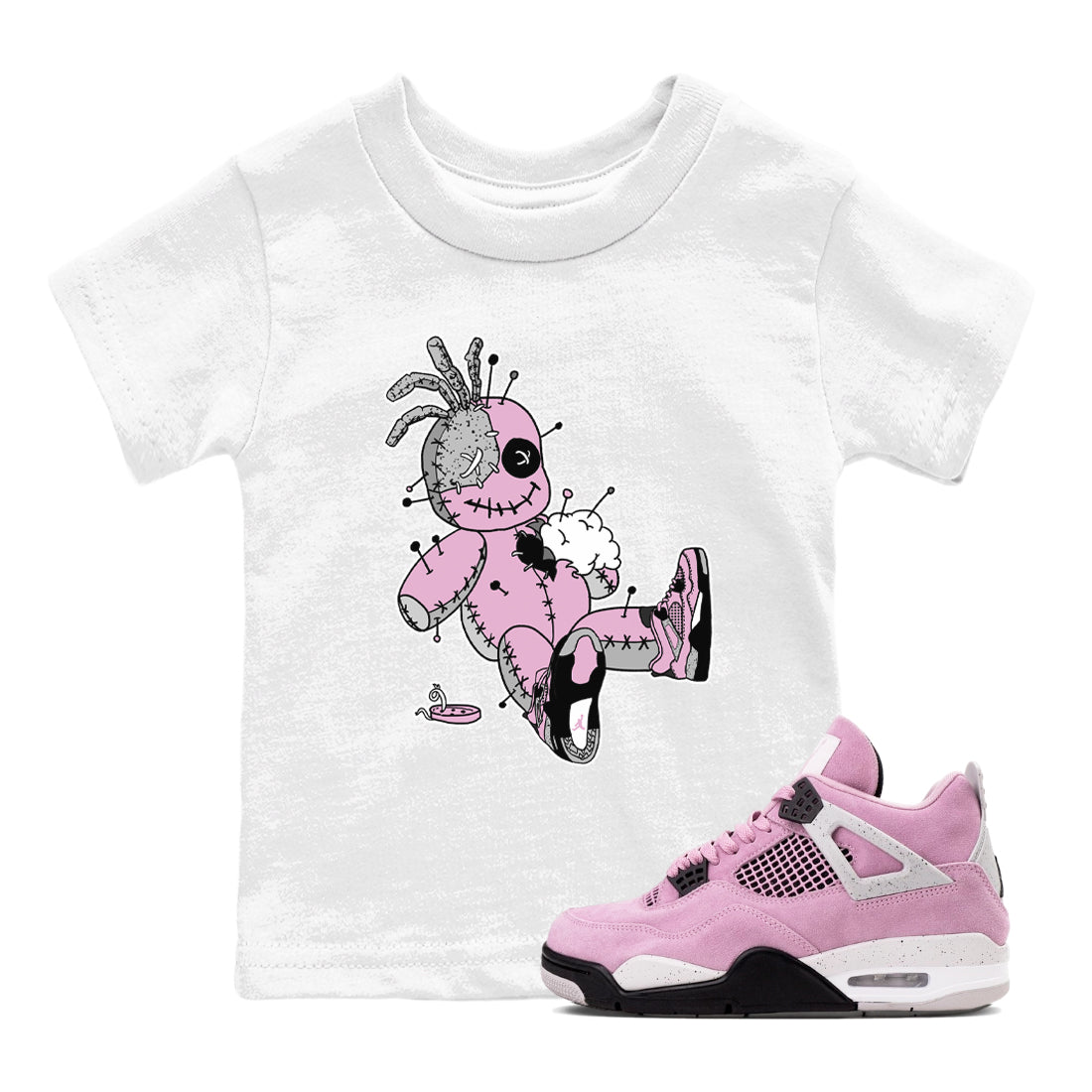 Voodoo Doll snkmatch Tees Kids - Air Jordan 4 Orchid