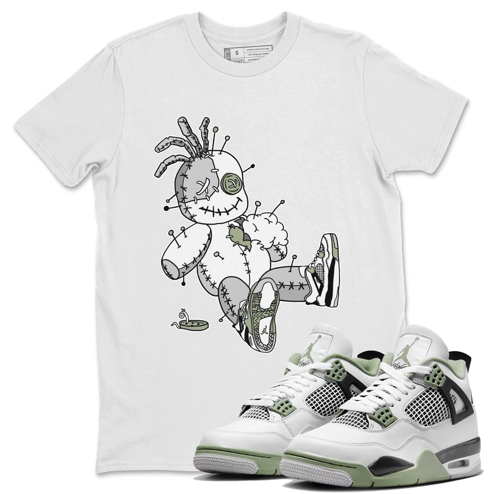 Voodoo Doll Unisex Tops - Air Jordan 4 Seafoam