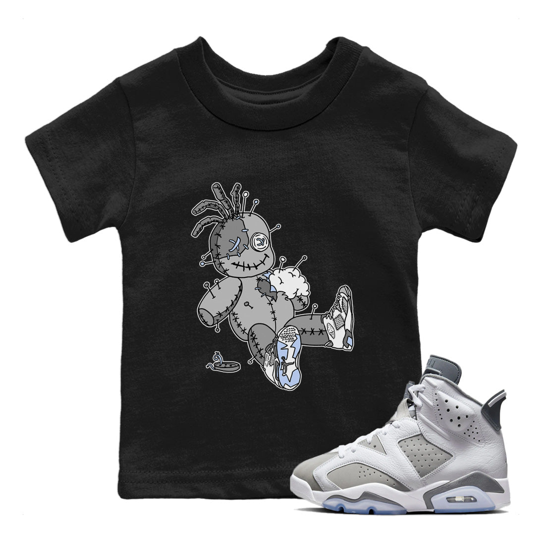 Voodoo Doll Kids Tops - Air Jordan 6 Cool Grey