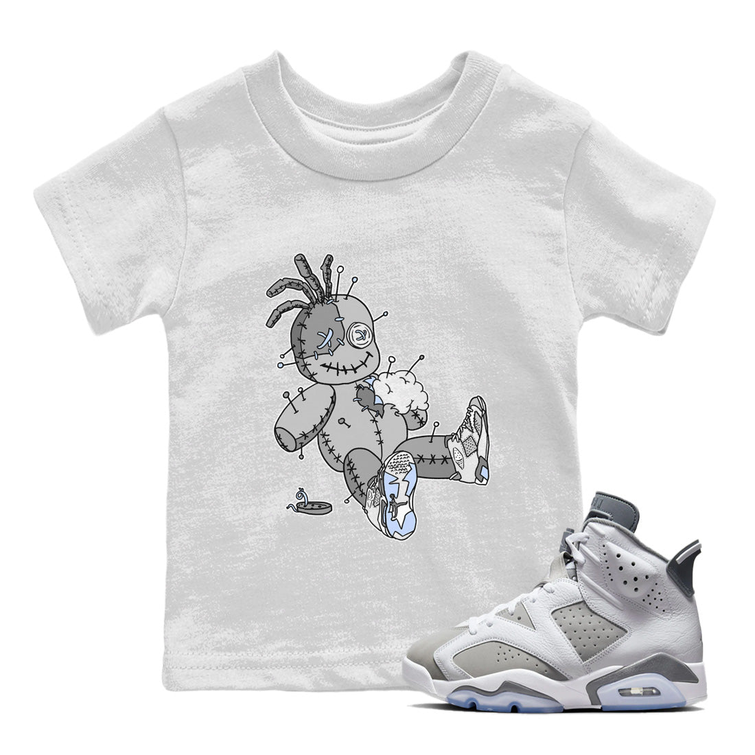 Voodoo Doll Kids Tops - Air Jordan 6 Cool Grey