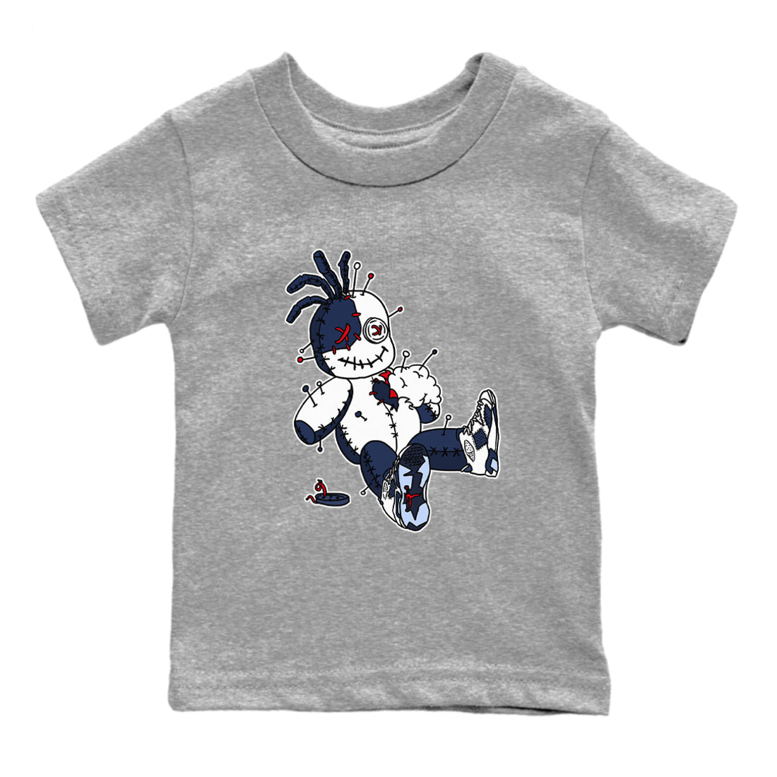 Voodoo Doll snkmatch Tees Kids - Air Jordan 6 White And Midnight Navy