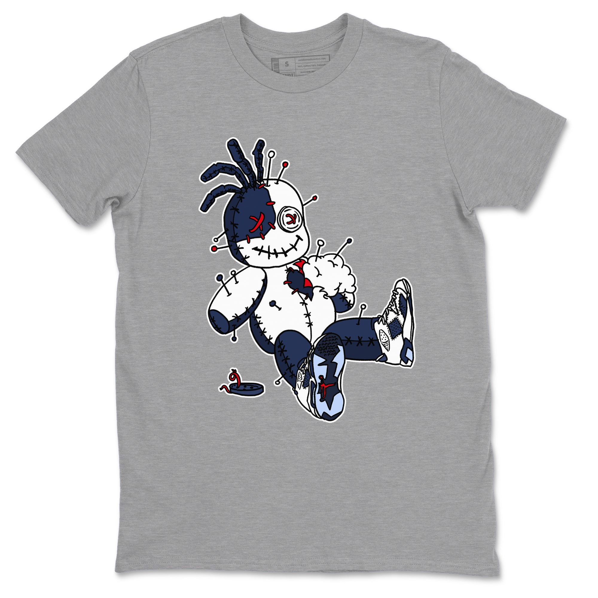 Voodoo Doll snkmatch Tees - Air Jordan 6 White And Midnight Navy