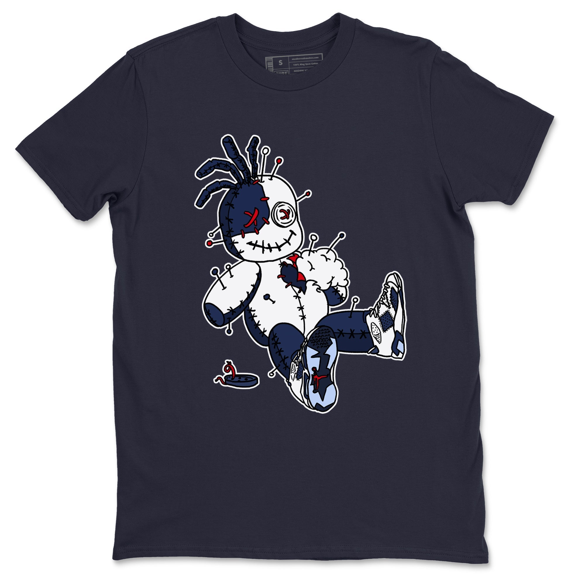 Voodoo Doll snkmatch Tees - Air Jordan 6 White And Midnight Navy