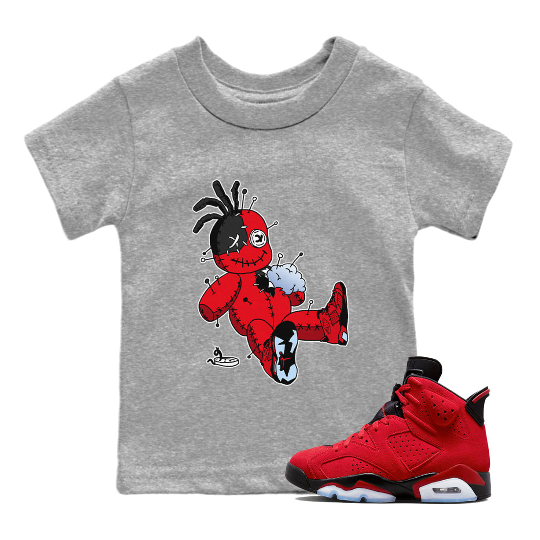 Voodoo Doll Kids Tops - Air Jordan 6 Toro Bravo