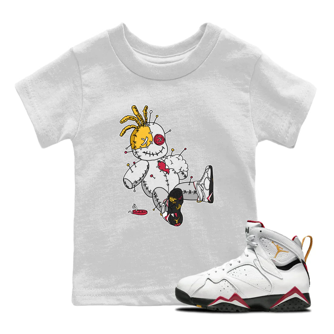 Voodoo Doll Kids Tops - Air Jordan 7 Cardinal
