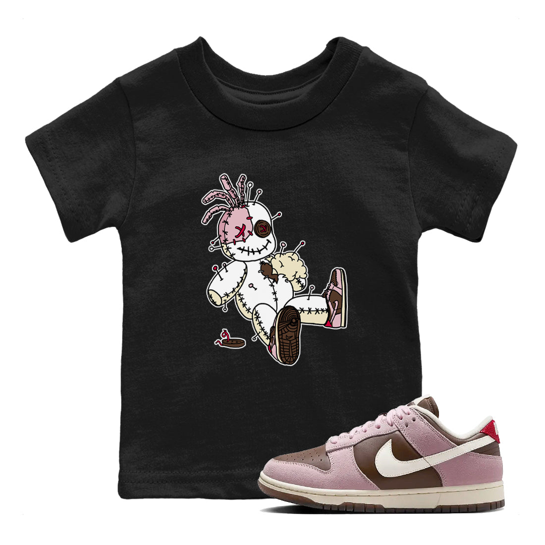 Voodoo Doll snkmatch Tees Kids - Dunk Cacao Wow And Pink Foam