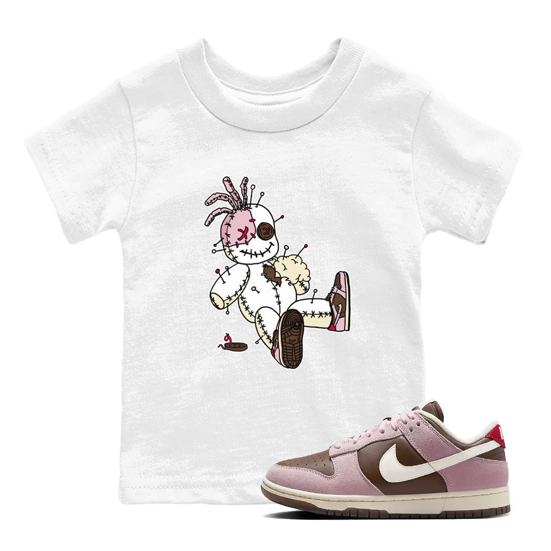 Voodoo Doll snkmatch Tees Kids - Dunk Cacao Wow And Pink Foam