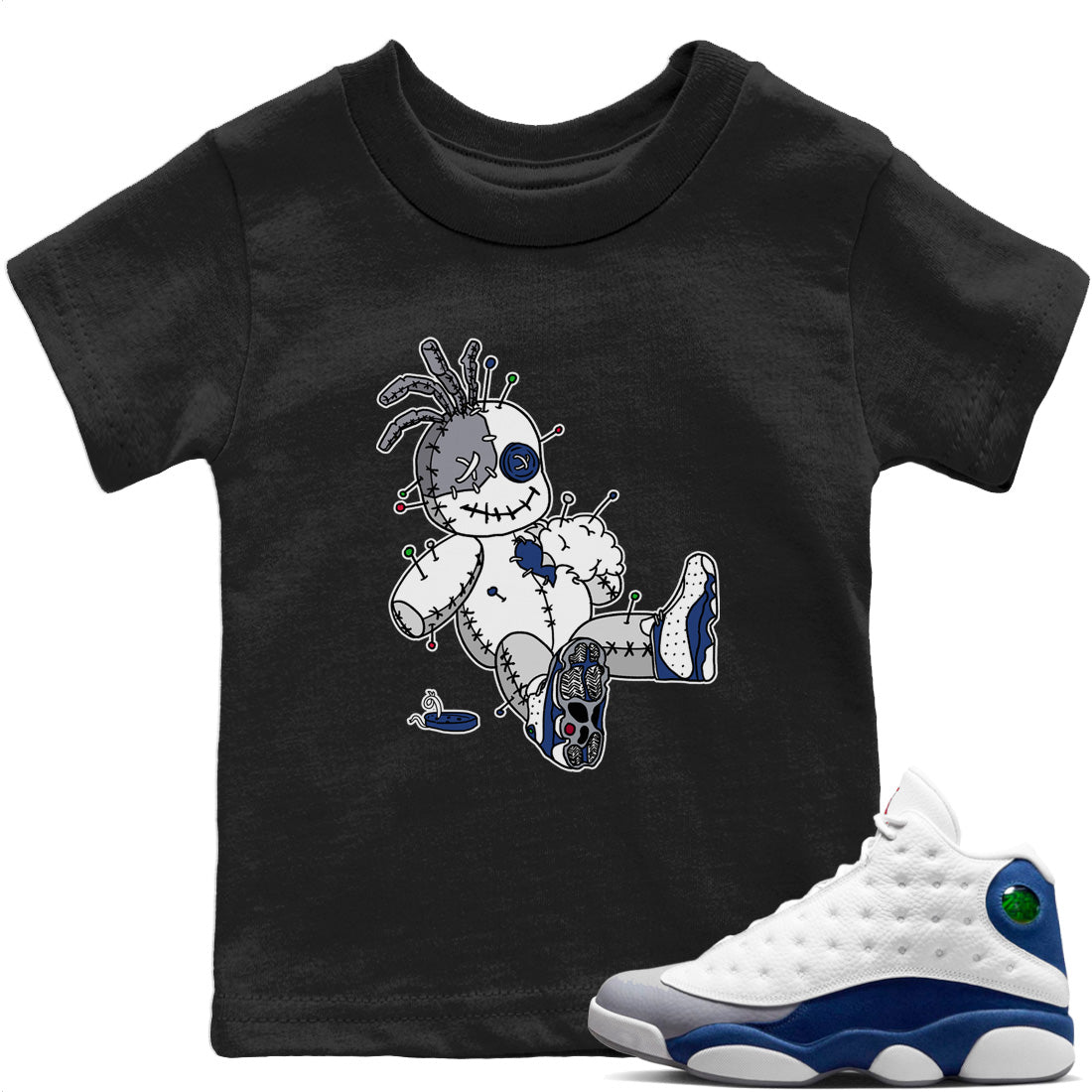 Voodoo Doll Kids Tops - Air Jordan 13 French Blue