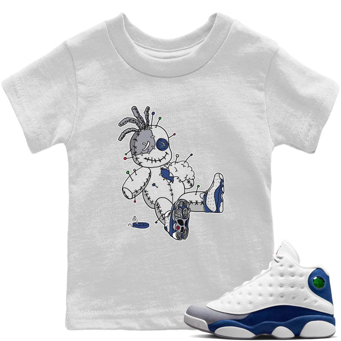 Voodoo Doll Kids Tops - Air Jordan 13 French Blue