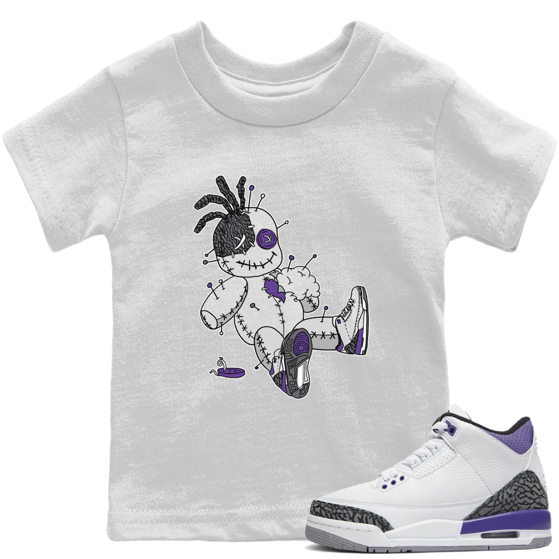 Voodoo Doll Kids Tops - Air Jordan 3 Dark Iris