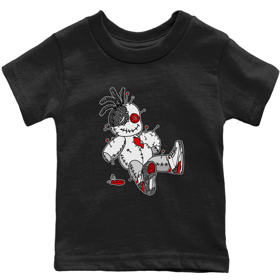 Voodoo Doll Kids Tops - Air Jordan 3 Fire Red