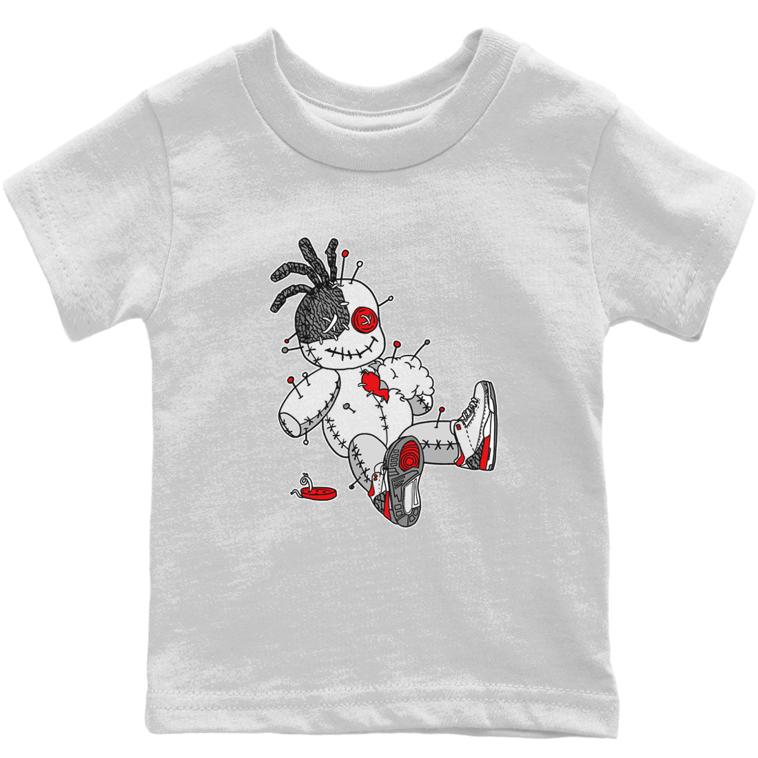 Voodoo Doll Kids Tops - Air Jordan 3 Fire Red