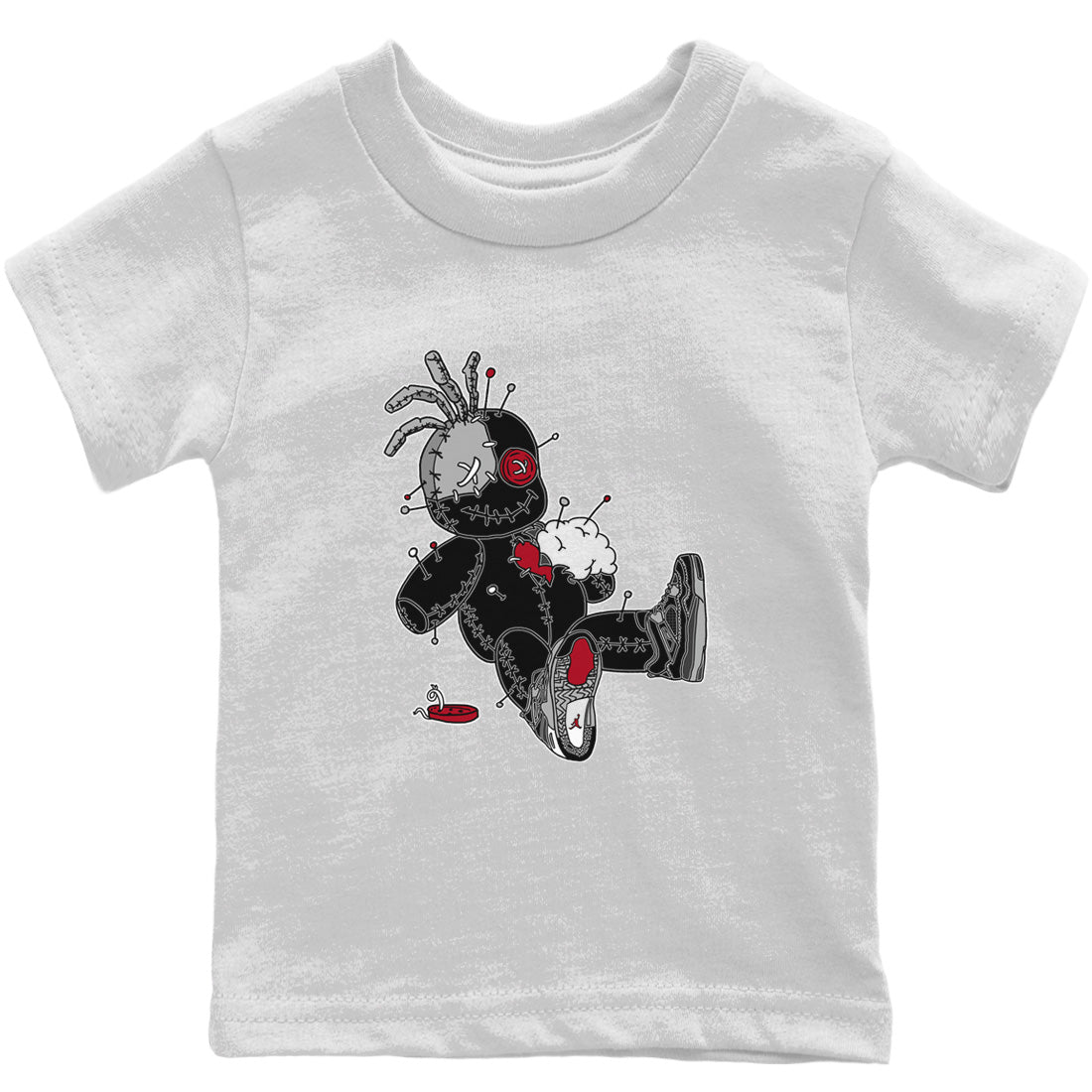 Voodoo Doll Kids Tops - Air Jordan 4 Black Canvas