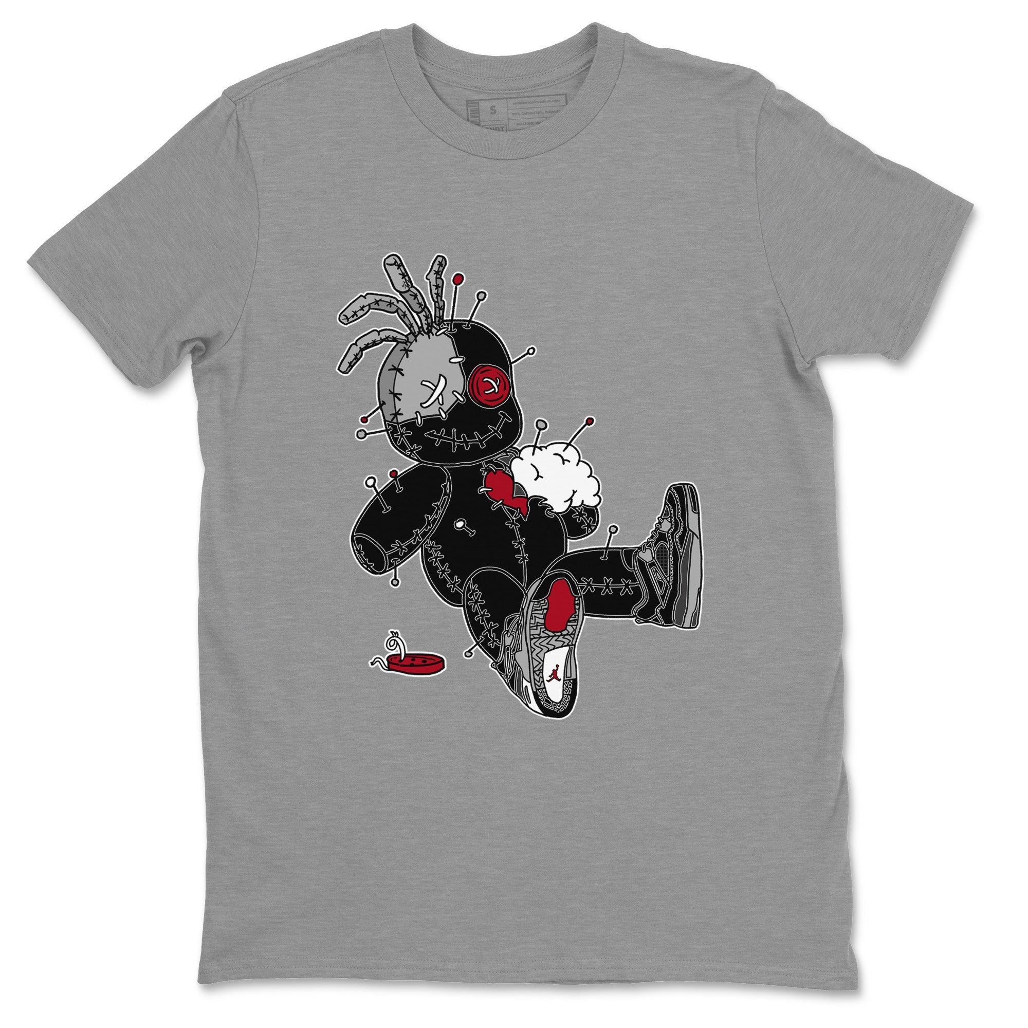Voodoo Doll Unisex Tops - Air Jordan 4 Black Canvas