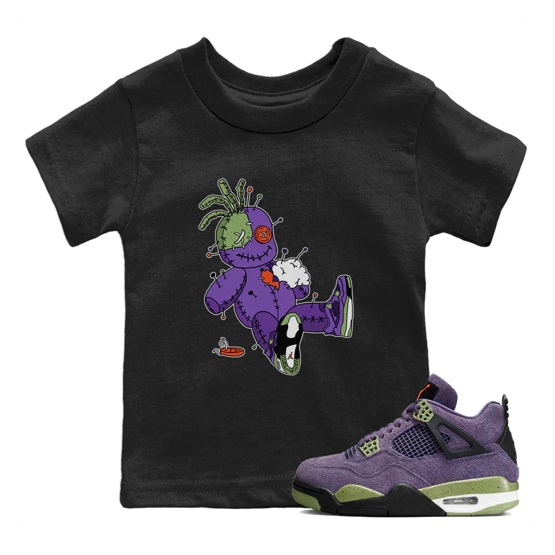 Voodoo Doll Kids Tops - Air Jordan 4 Canyon Purple