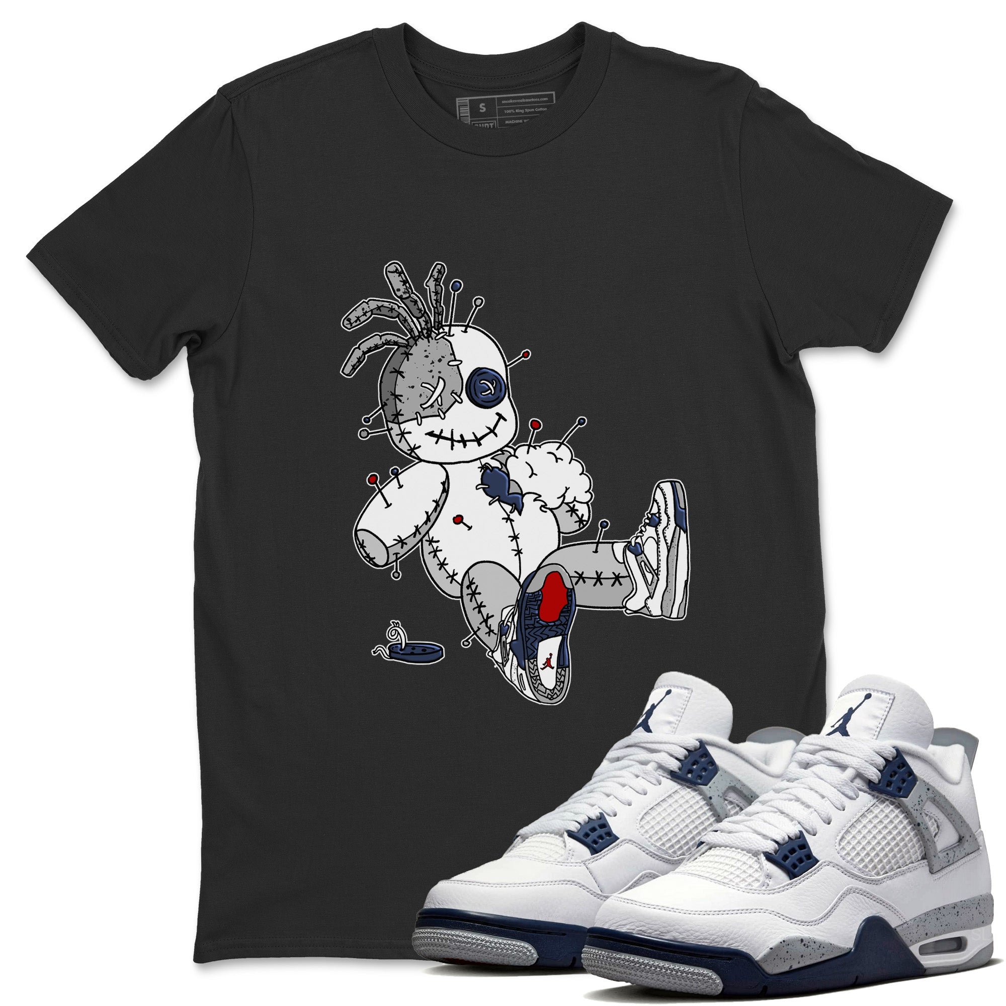 Voodoo Doll Unisex Tops - Air Jordan 4 Midnight Navy