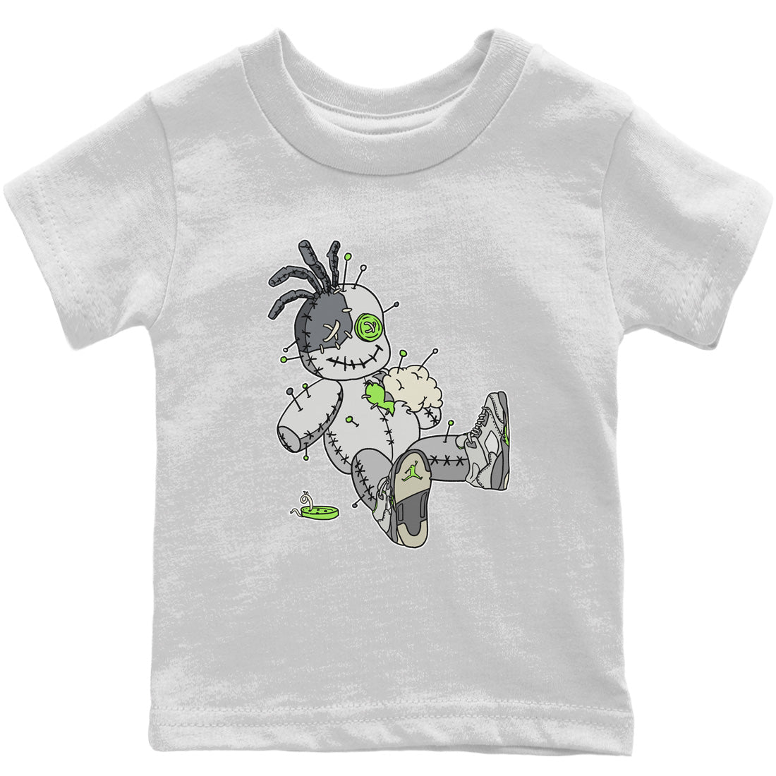 Voodoo Doll Kids Tops - Air Jordan 5 Green Bean