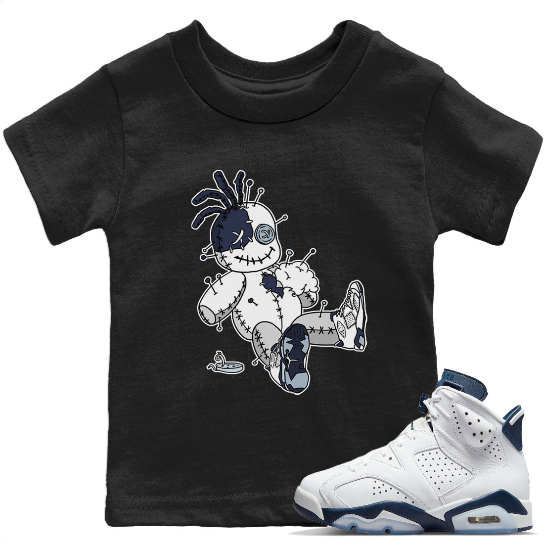 Voodoo Doll Kids Tops - Air Jordan 6 Midnight Navy