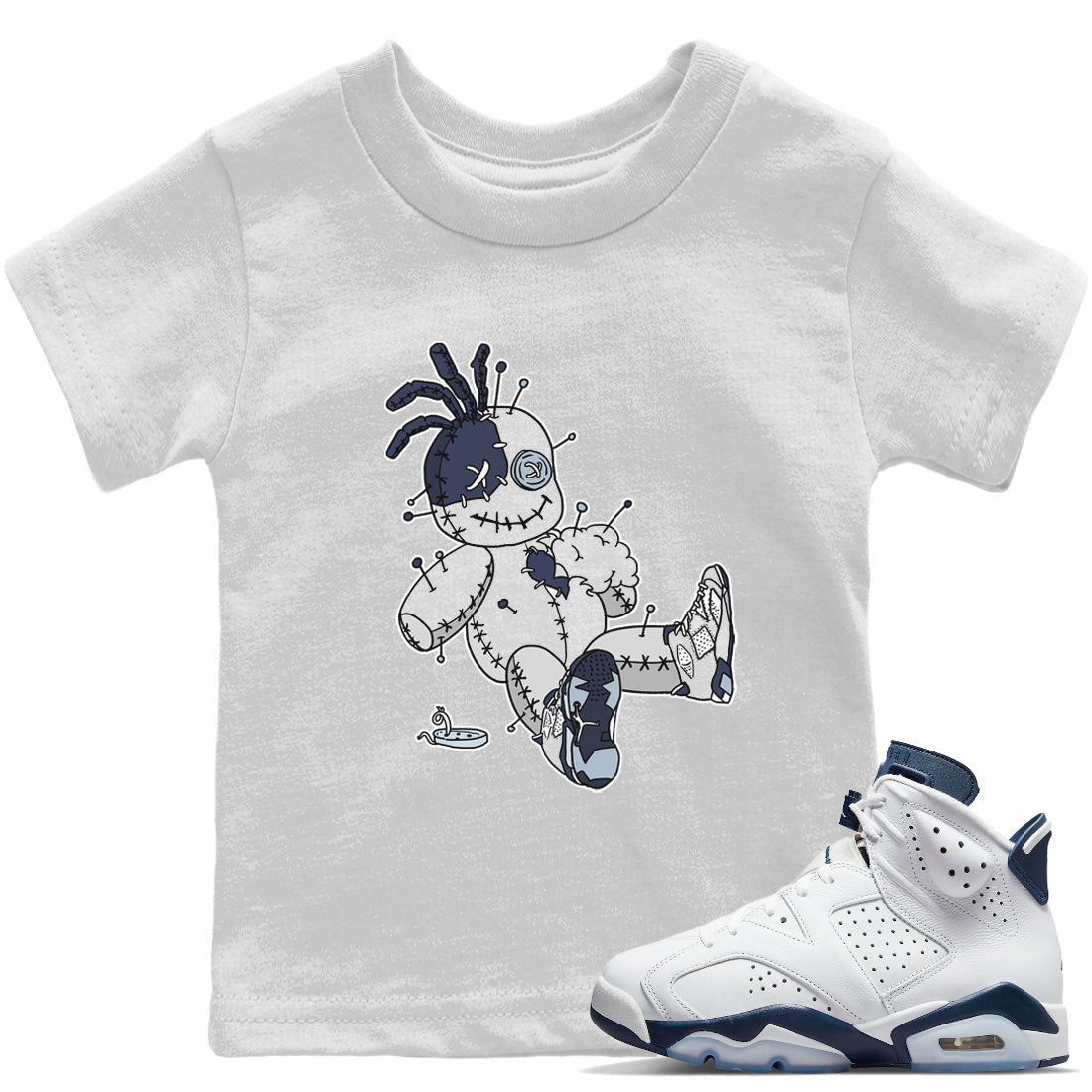 Voodoo Doll Kids Tops - Air Jordan 6 Midnight Navy
