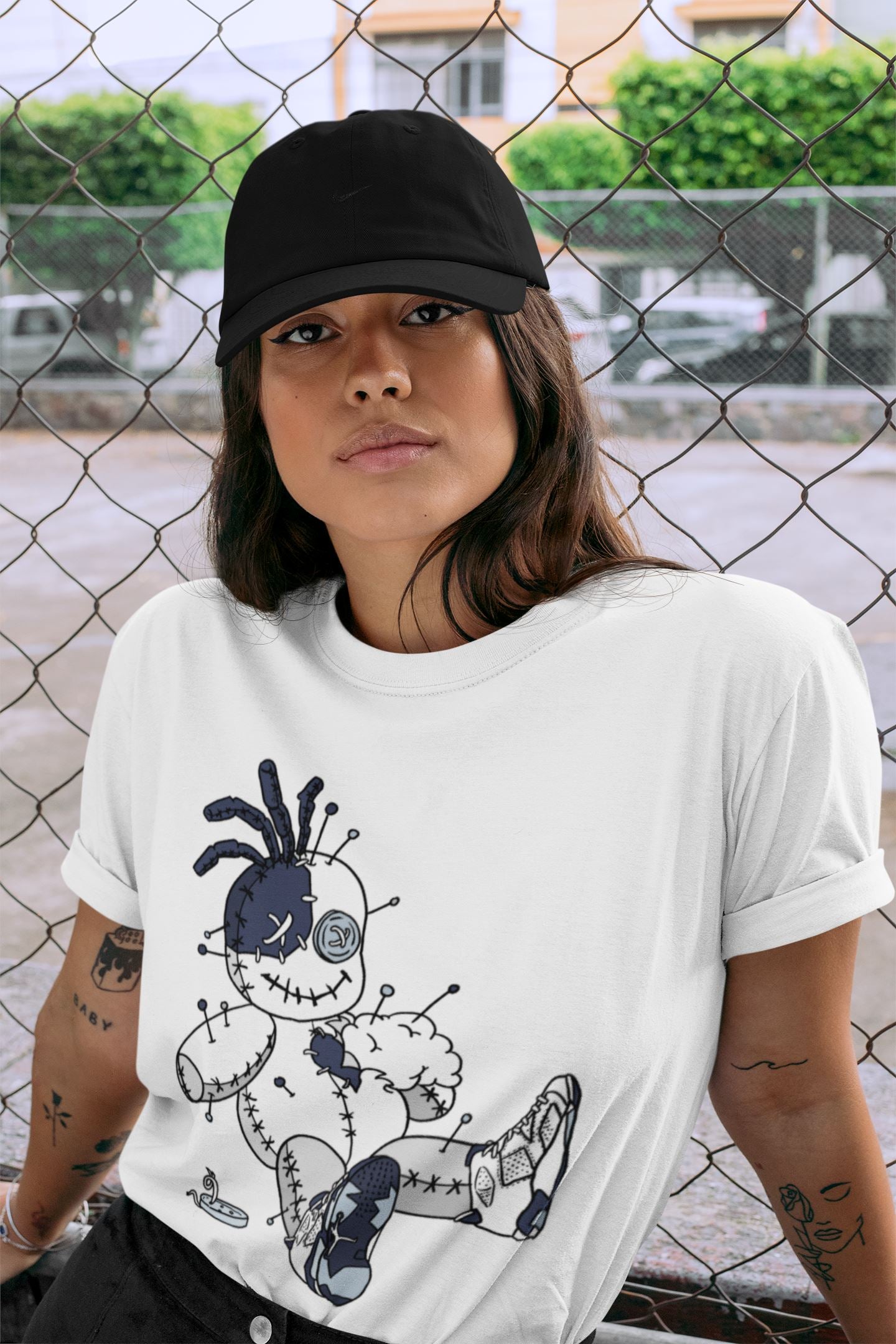 Voodoo Doll Unisex Tops - Air Jordan 6 Midnight Navy