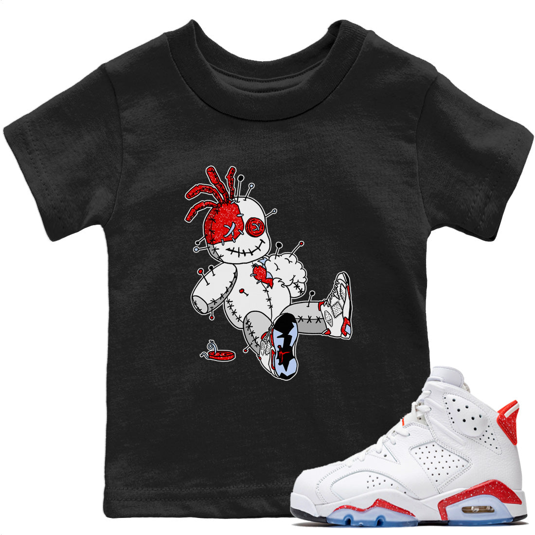 Voodoo Doll Kids Tops - Air Jordan 6 Red Velvet Cookies