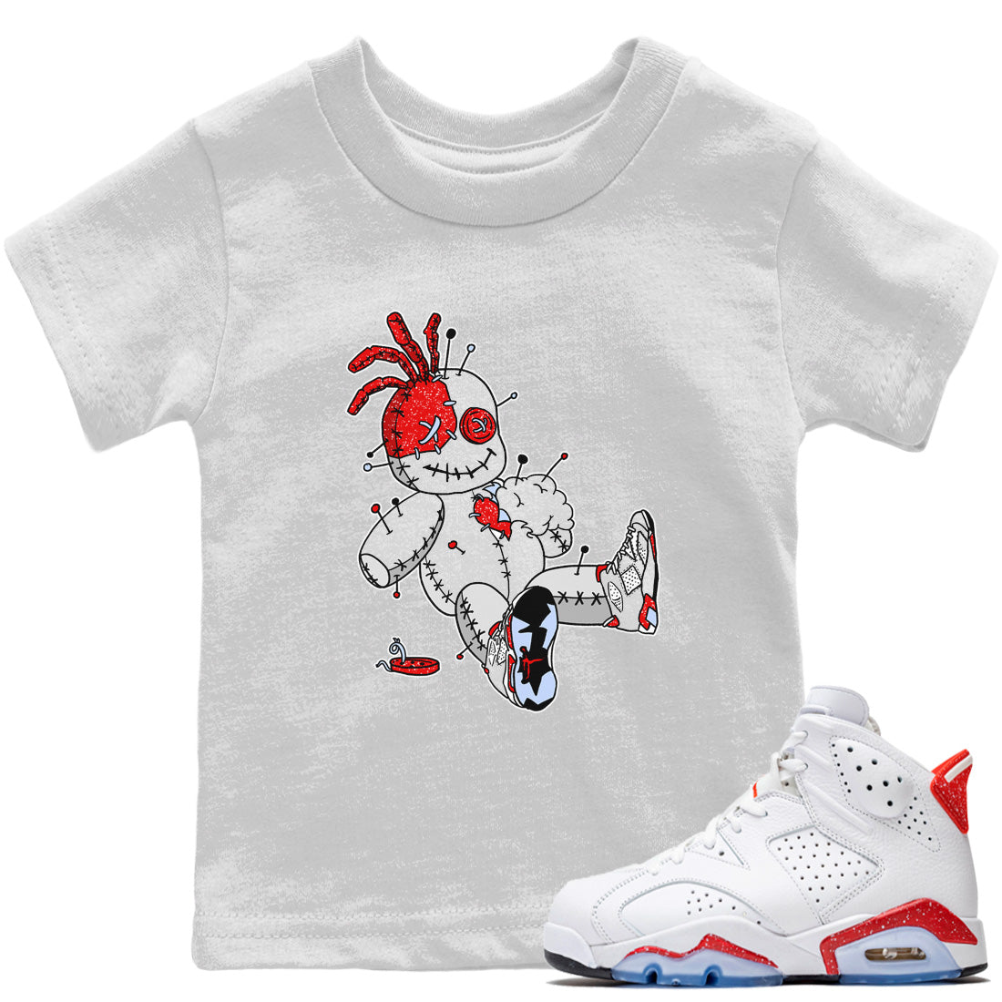 Voodoo Doll Kids Tops - Air Jordan 6 Red Velvet Cookies