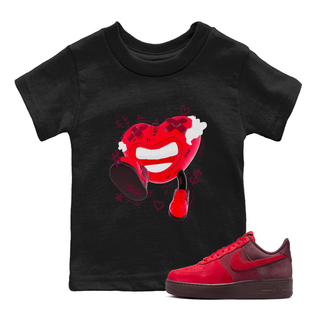 Walk In Love snkmatch Tees Kids - Air Force 1 Layers Of Love