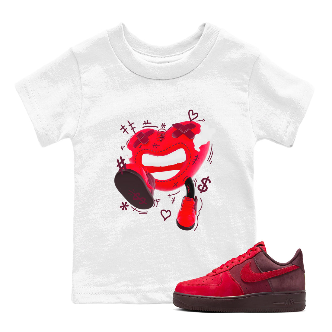 Walk In Love snkmatch Tees Kids - Air Force 1 Layers Of Love