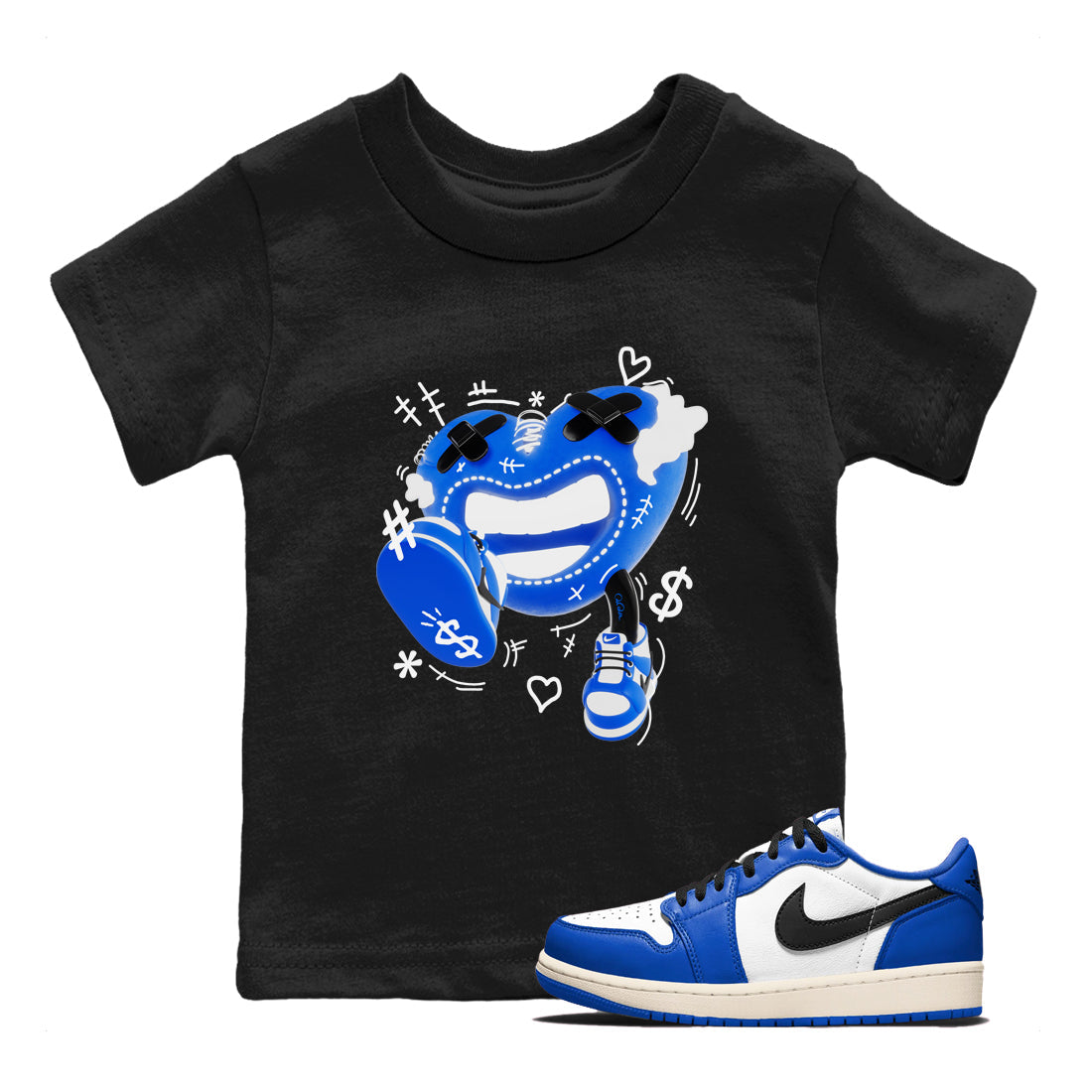 Walk In Love snkmatch Tees Kids - Air Jordan 1 Game Royal