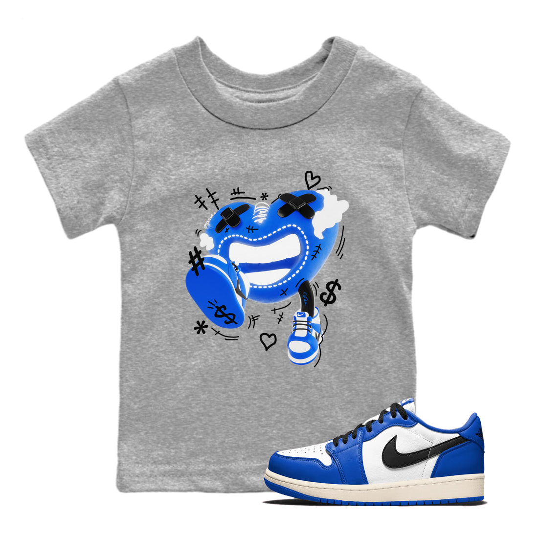 Walk In Love snkmatch Tees Kids - Air Jordan 1 Game Royal