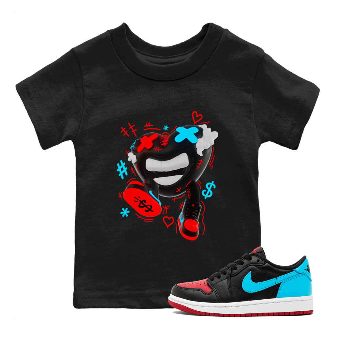Walk In Love snkmatch Tee Kids - Air Jordan 1 UNC to Chicago