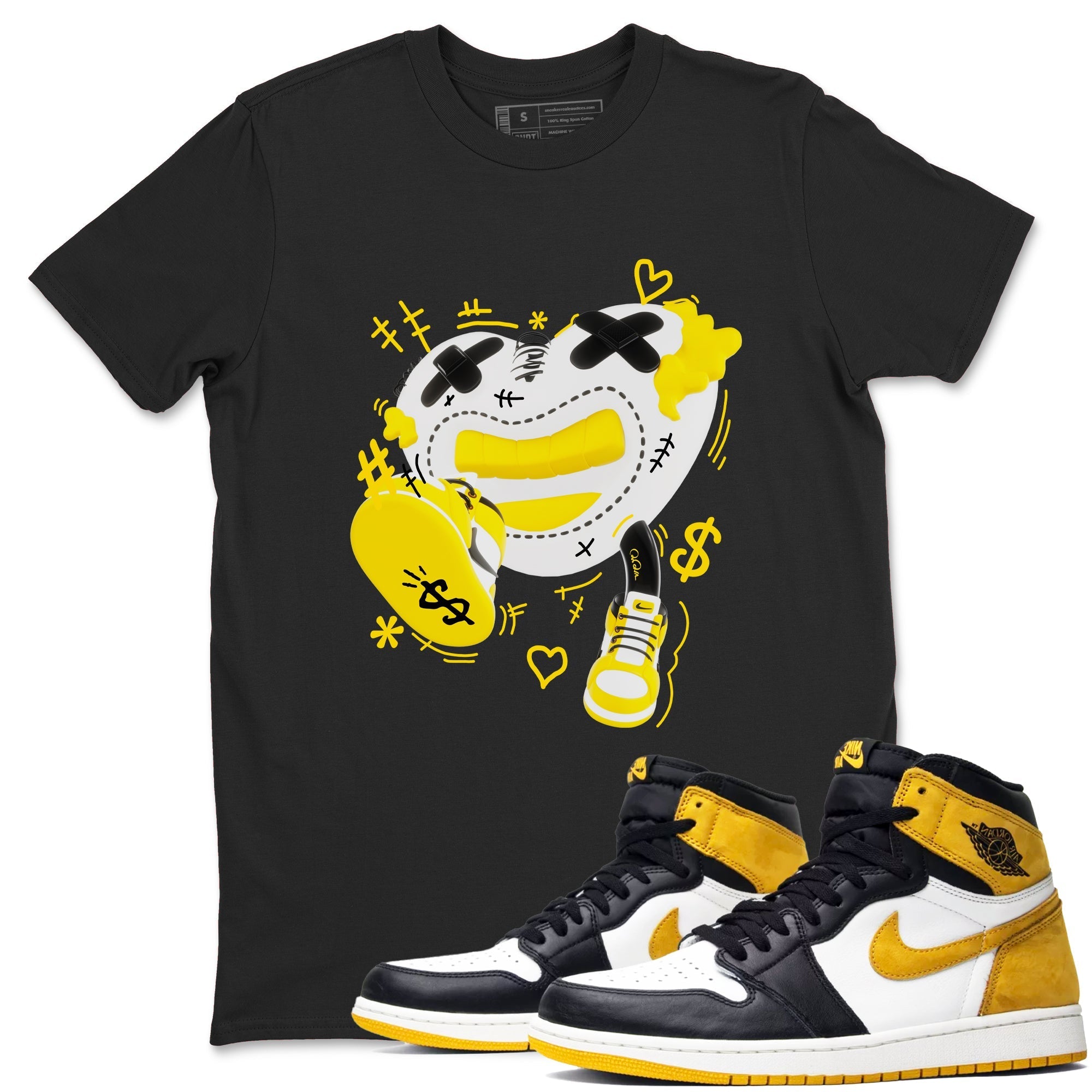 Walk In Love snkmatch Tees - Air Jordan 1 Yellow Ochre