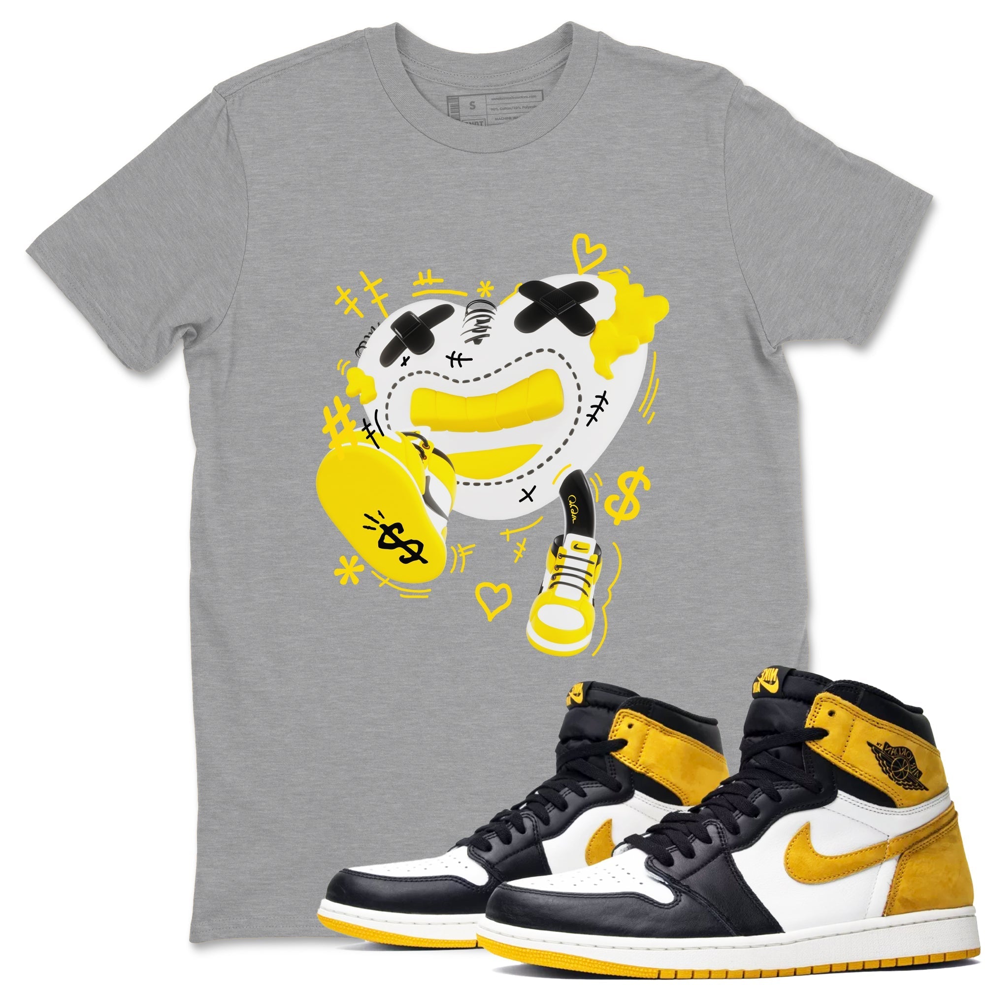 Walk In Love snkmatch Tees - Air Jordan 1 Yellow Ochre