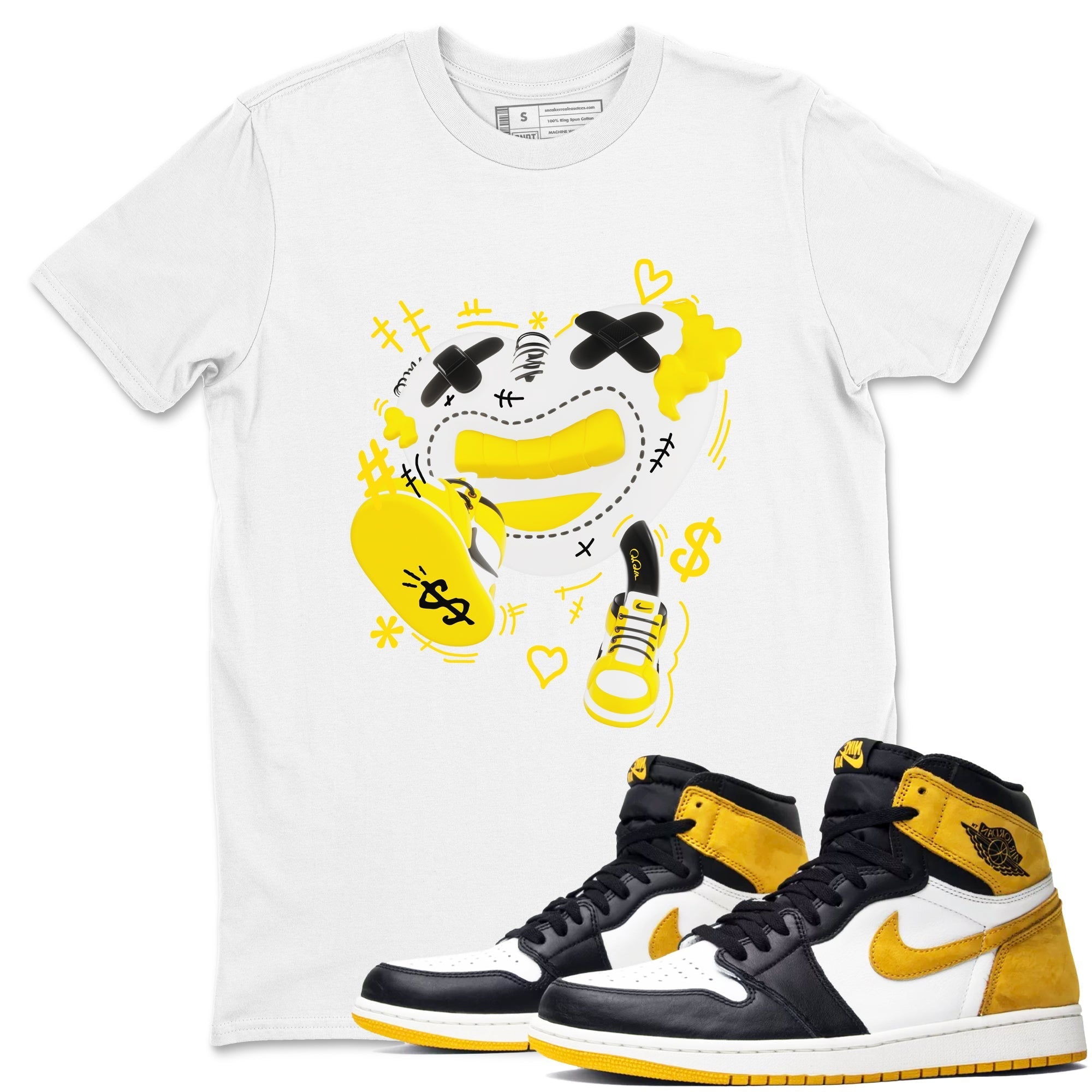 Walk In Love snkmatch Tees - Air Jordan 1 Yellow Ochre