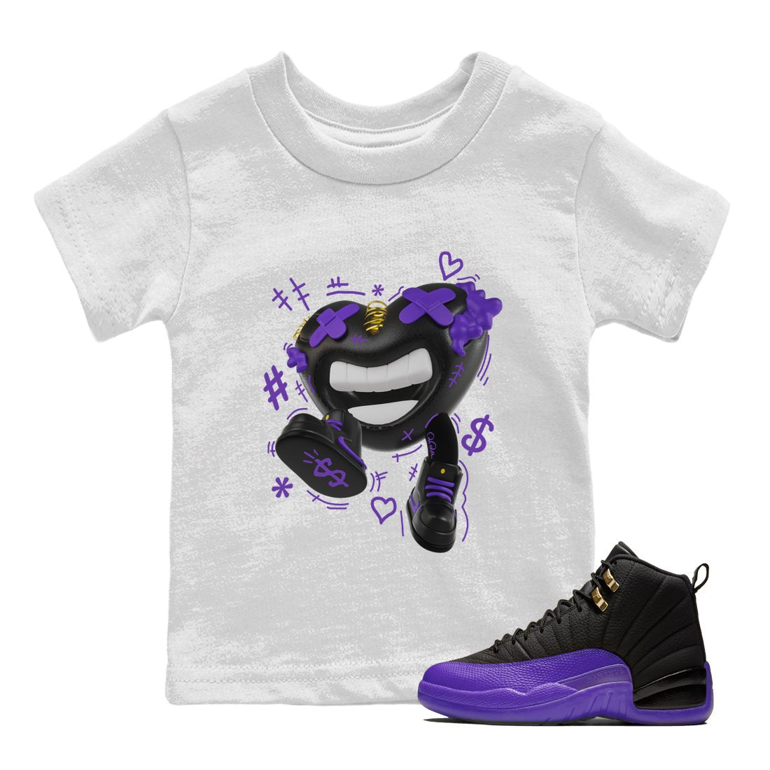 Walk In Love snkmatch Tee Kids - Air Jordan 12 Field Purple