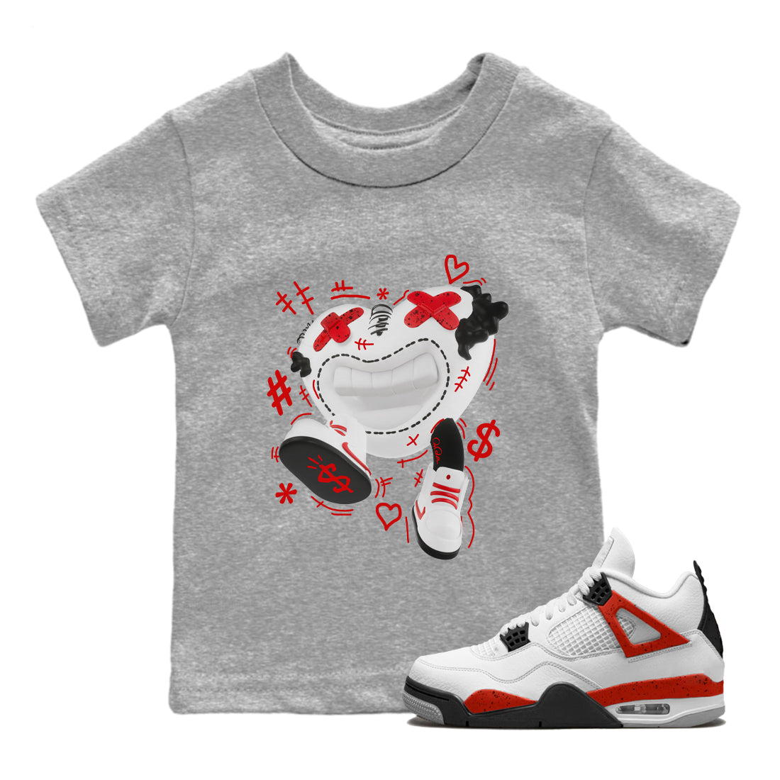 Walk In Love snkmatch Tee Kids - Air Jordan 4 Red Cement