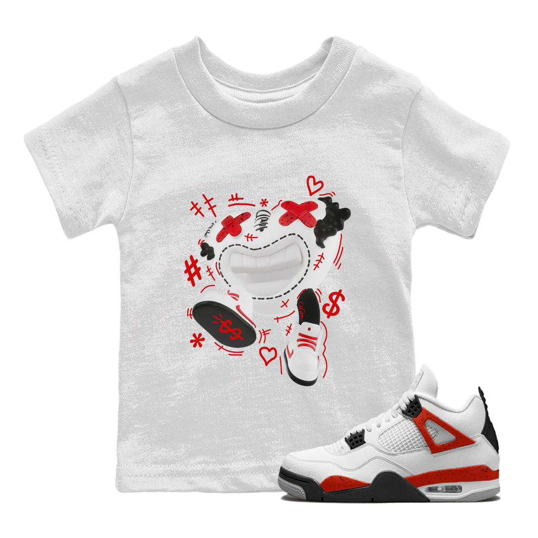 Walk In Love snkmatch Tee Kids - Air Jordan 4 Red Cement