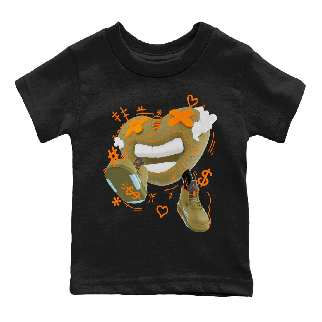 Walk In Love snkmatch Tees Kids - Air Jordan 5 Olive